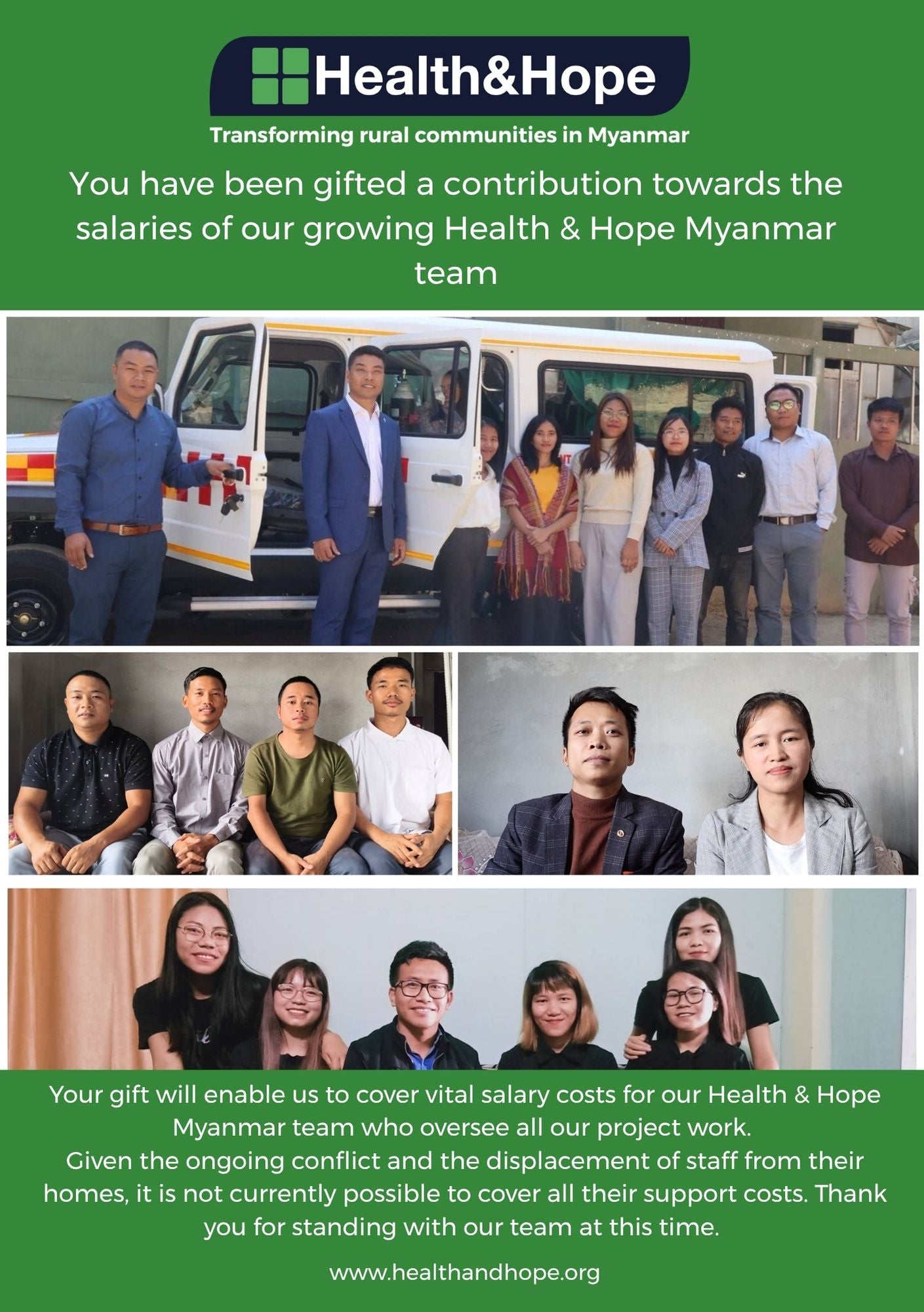 Health & Hope Myanmar Personnel - Physical Card