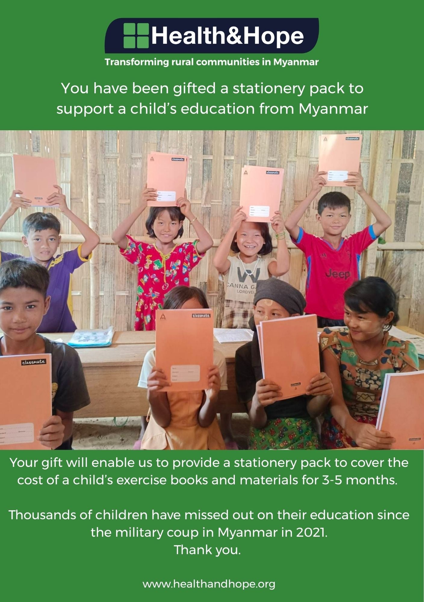 Stationery Pack for a Child - E-Card